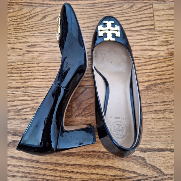 Tory Burch Black Raleigh 70mm Patent Pump 8.5 - Picture 3 of 9
